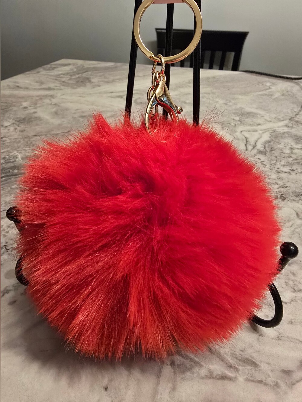Faux Fur Pom Keychain - Choice Of 1 - Picture 5 of 6